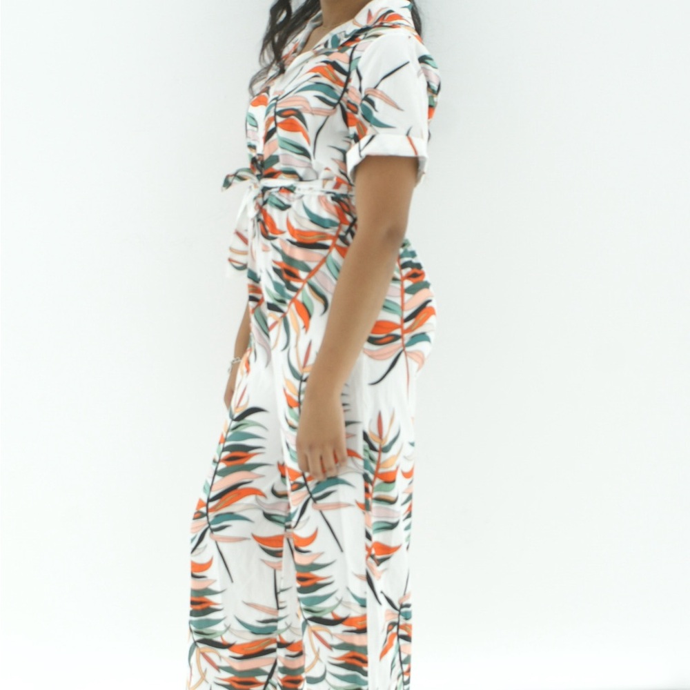 Tropical Print Jumpsuit